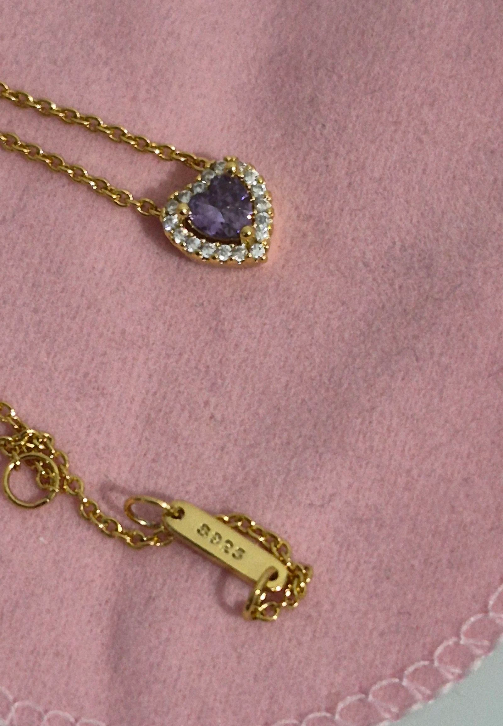 Collar Corazón en Plata Dorada – photo 2
